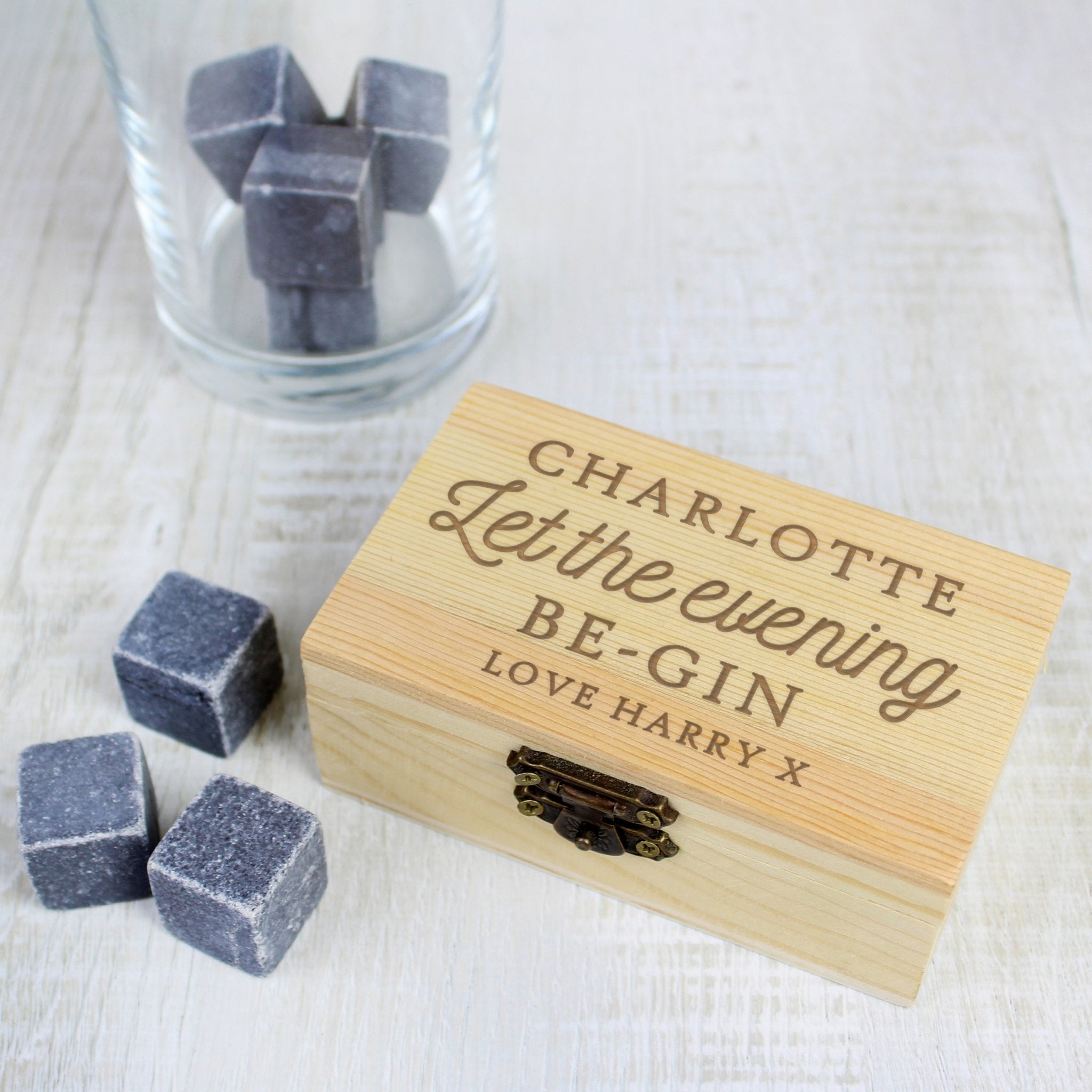 Personalised Let The Evening Be - Gin Cooling Stones | Inspired Creative Gifts | UK Supplier