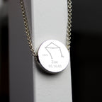 Personalised Libra Zodiac Star Sign Silver Tone Necklace (September 23rd - October 22nd) | Inspired Creative Gifts | UK Supplier