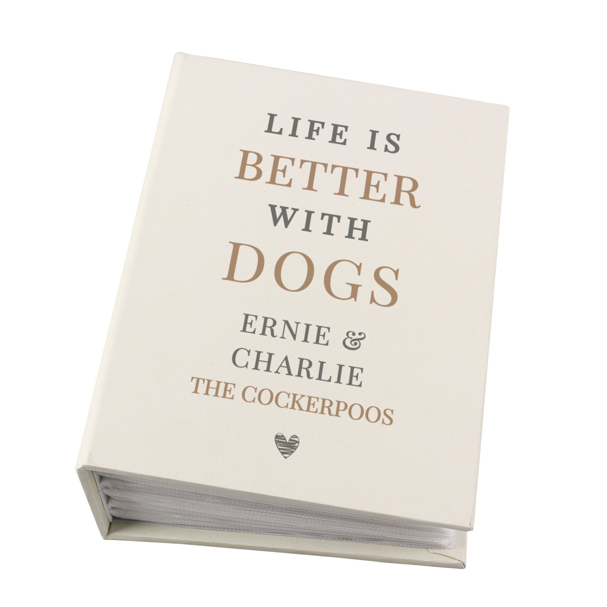 Personalised Life is Better With Pets 6x4 Photo Album with Sleeves | Inspired Creative Gifts | UK Supplier