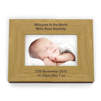 Personalised Long Message 6x4 Landscape Oak Finish Photo Frame | Inspired Creative Gifts | UK Supplier