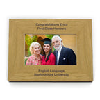 Personalised Long Message 6x4 Landscape Oak Finish Photo Frame | Inspired Creative Gifts | UK Supplier