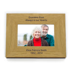 Personalised Long Message 6x4 Landscape Oak Finish Photo Frame | Inspired Creative Gifts | UK Supplier