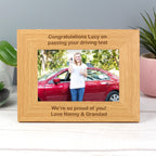 Personalised Long Message 6x4 Landscape Oak Finish Photo Frame | Inspired Creative Gifts | UK Supplier