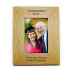 Personalised Long Message 6x4 Oak Finish Photo Frame | Inspired Creative Gifts | UK Supplier