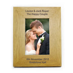 Personalised Long Message 6x4 Oak Finish Photo Frame | Inspired Creative Gifts | UK Supplier