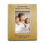 Personalised Long Message 6x4 Oak Finish Photo Frame | Inspired Creative Gifts | UK Supplier