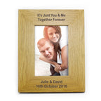 Personalised Long Message 6x4 Oak Finish Photo Frame | Inspired Creative Gifts | UK Supplier