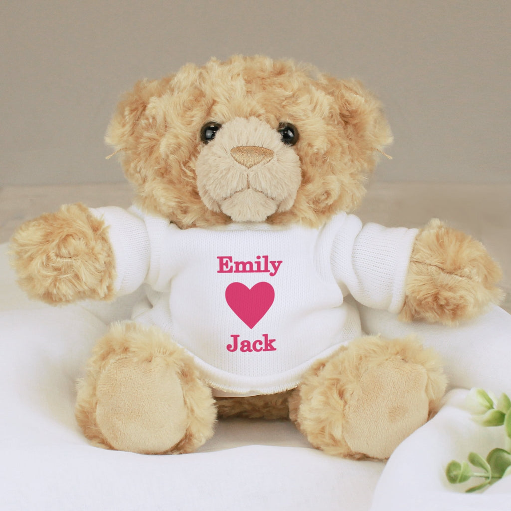Personalised Love Heart Teddy Bear | Inspired Creative Gifts | UK Supplier