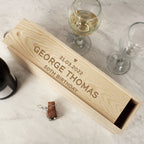Personalised Love Heart Wooden Wine Bottle Box | Inspired Creative Gifts | UK Supplier