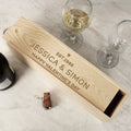 Personalised Love Heart Wooden Wine Bottle Box | Inspired Creative Gifts | UK Supplier