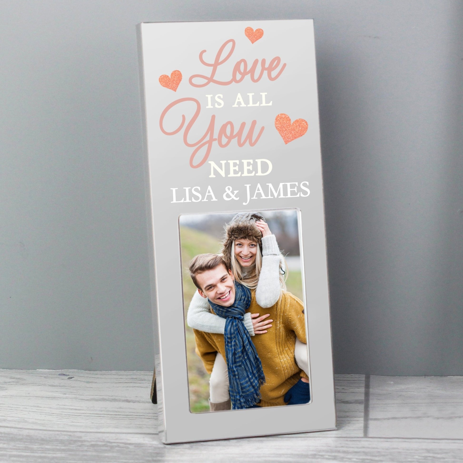 Personalised 'Love is All You Need' 2x3 Photo Frame | Inspired Creative Gifts | UK Supplier