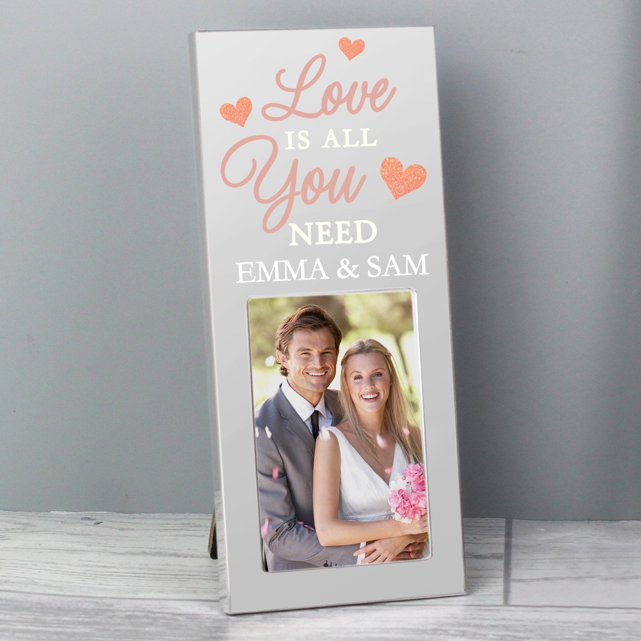 Personalised 'Love is All You Need' 2x3 Photo Frame | Inspired Creative Gifts | UK Supplier