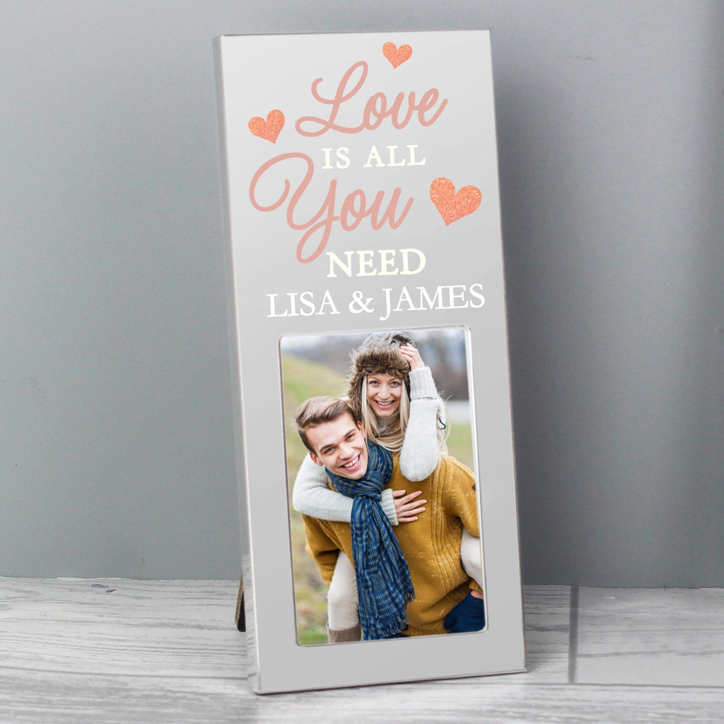 Personalised 'Love is All You Need' 2x3 Photo Frame | Inspired Creative Gifts | UK Supplier