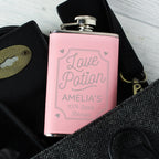Personalised Love Potion Pink Hip Flask | Inspired Creative Gifts | UK Supplier