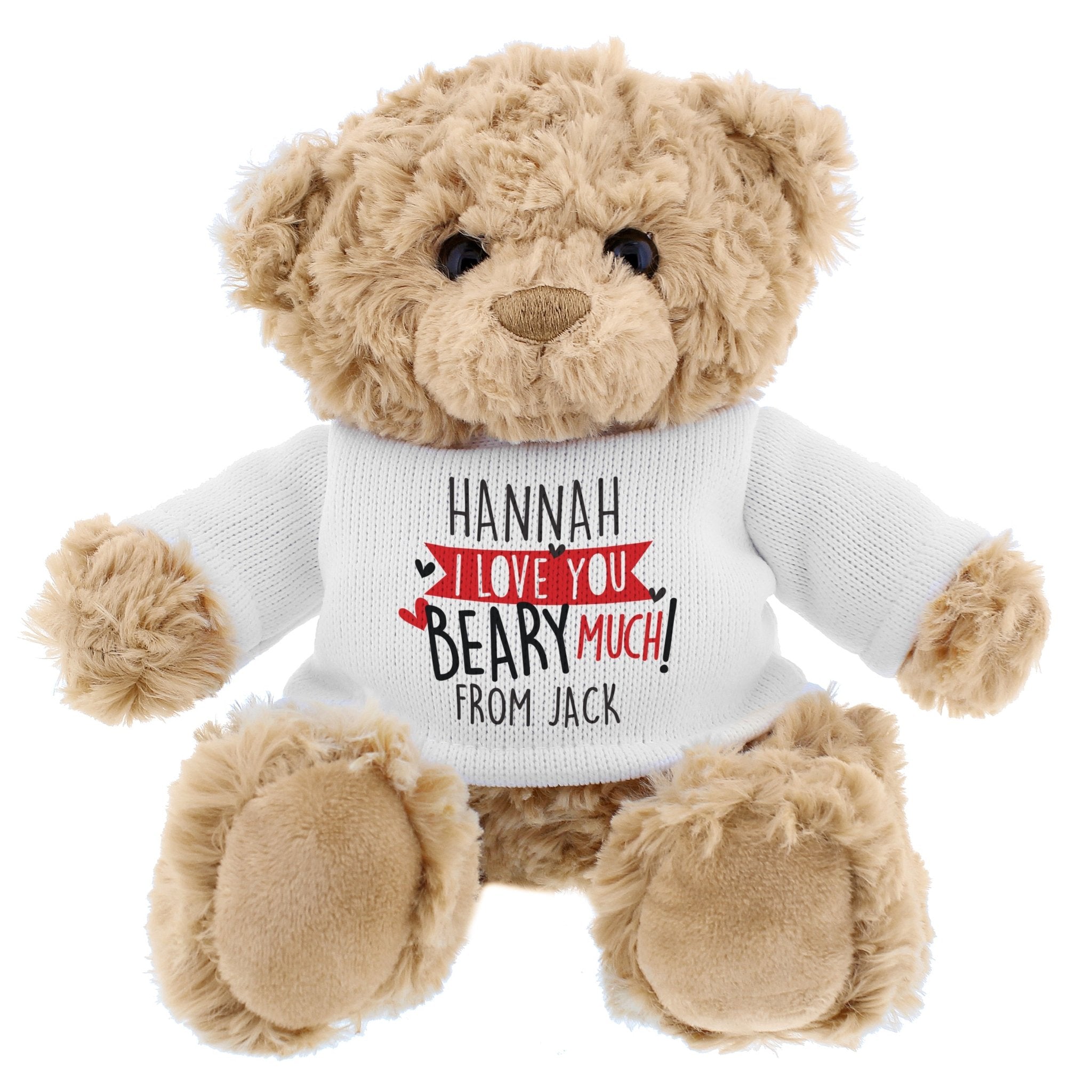 Personalised Love You Beary Much Teddy Bear | Inspired Creative Gifts | UK Supplier
