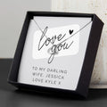 Personalised Love you Sterling Silver Heart Necklace and Box | Inspired Creative Gifts | UK Supplier