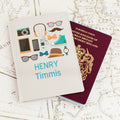 Personalised Male Essentials Cream Passport Holder | Inspired Creative Gifts | UK Supplier
