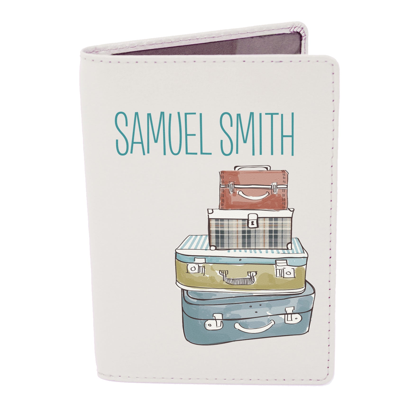 Personalised Male Essentials Cream Passport Holder | Inspired Creative Gifts | UK Supplier