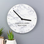Personalised Marble Effect Wooden Clock | Inspired Creative Gifts | UK Supplier