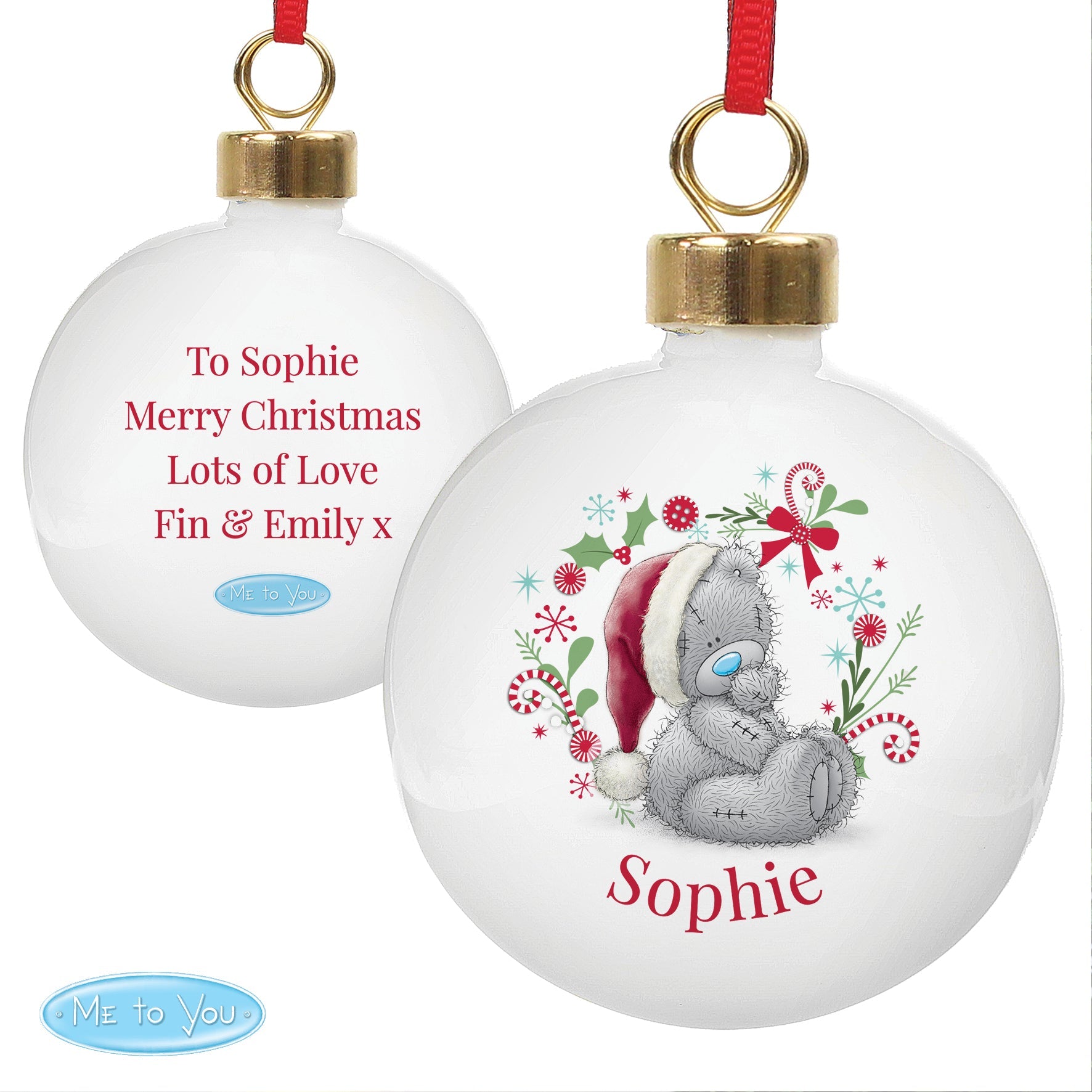 Personalised Me To You Christmas Bauble - Bauble - Inspired Creative Gifts