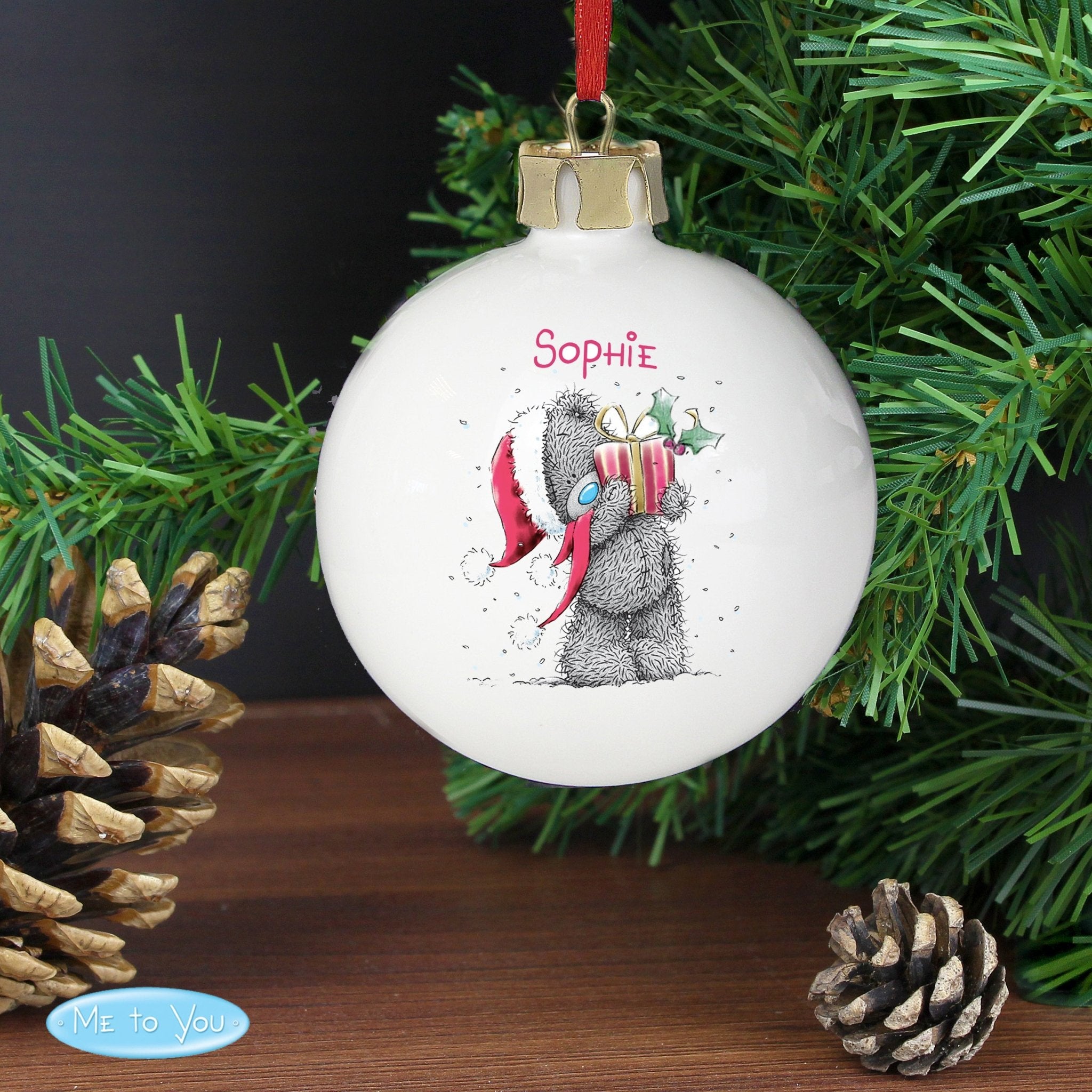 Personalised Me To You Christmas Present Bauble | Inspired Creative Gifts | UK Supplier