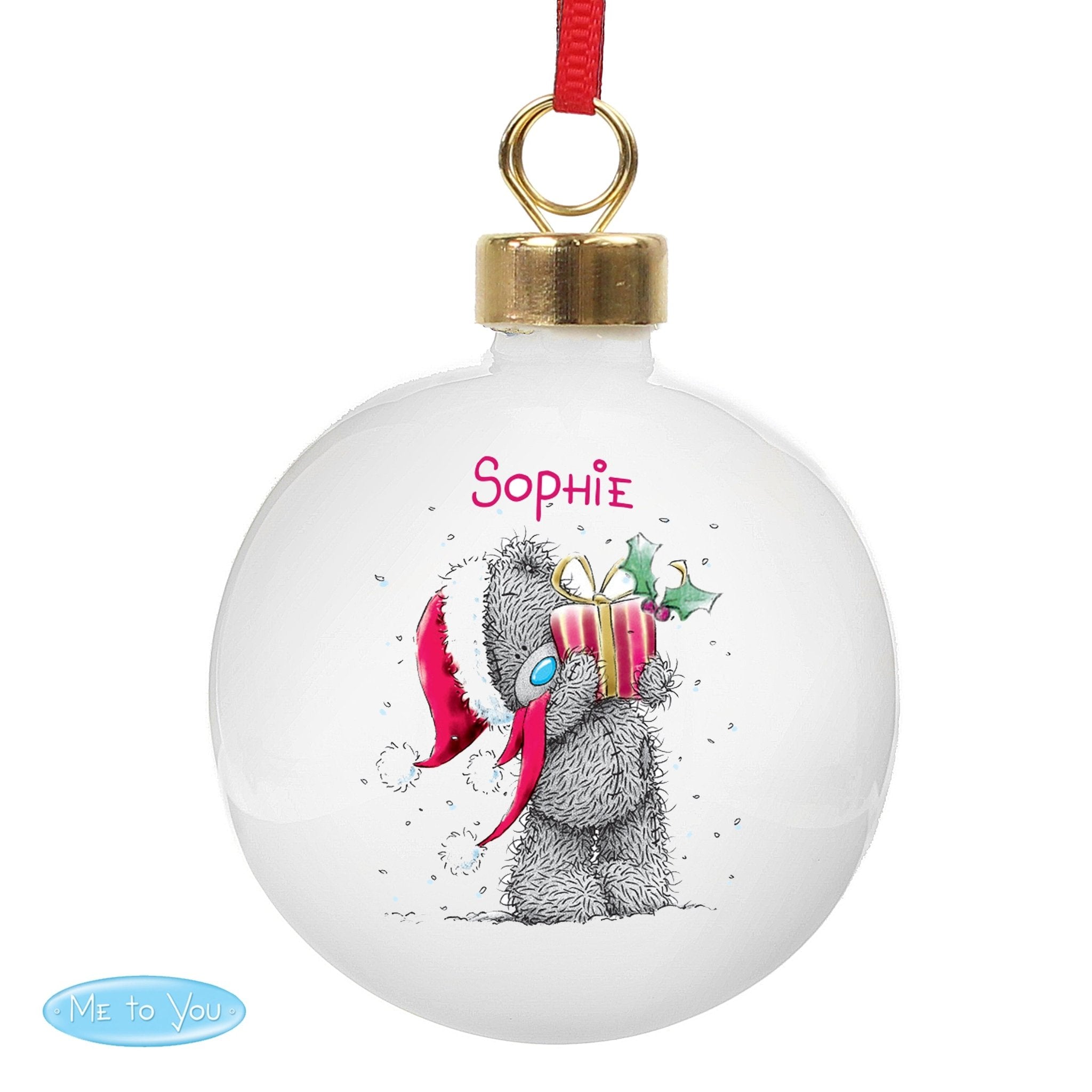 Personalised Me To You Christmas Present Bauble | Inspired Creative Gifts | UK Supplier