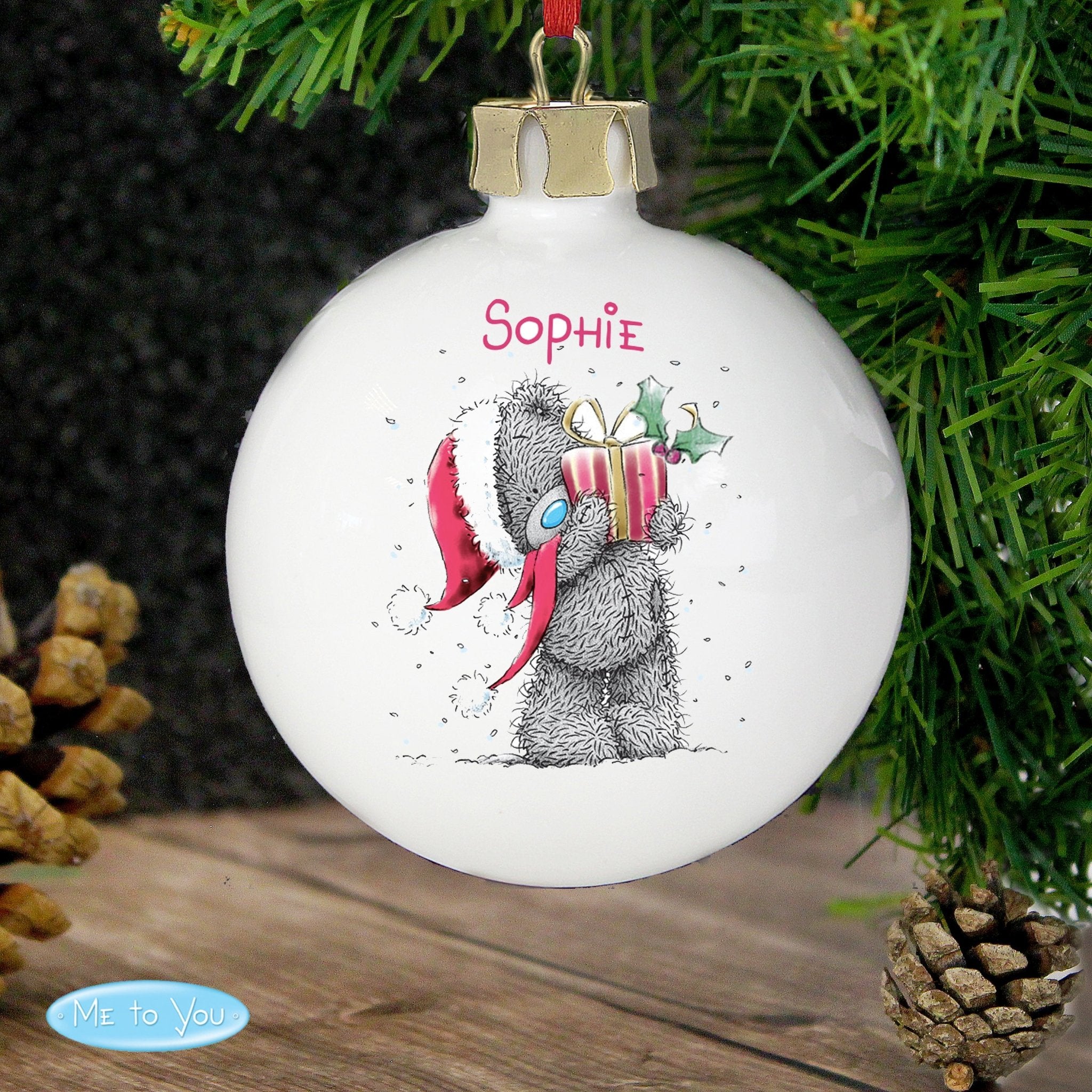Personalised Me To You Christmas Present Bauble | Inspired Creative Gifts | UK Supplier