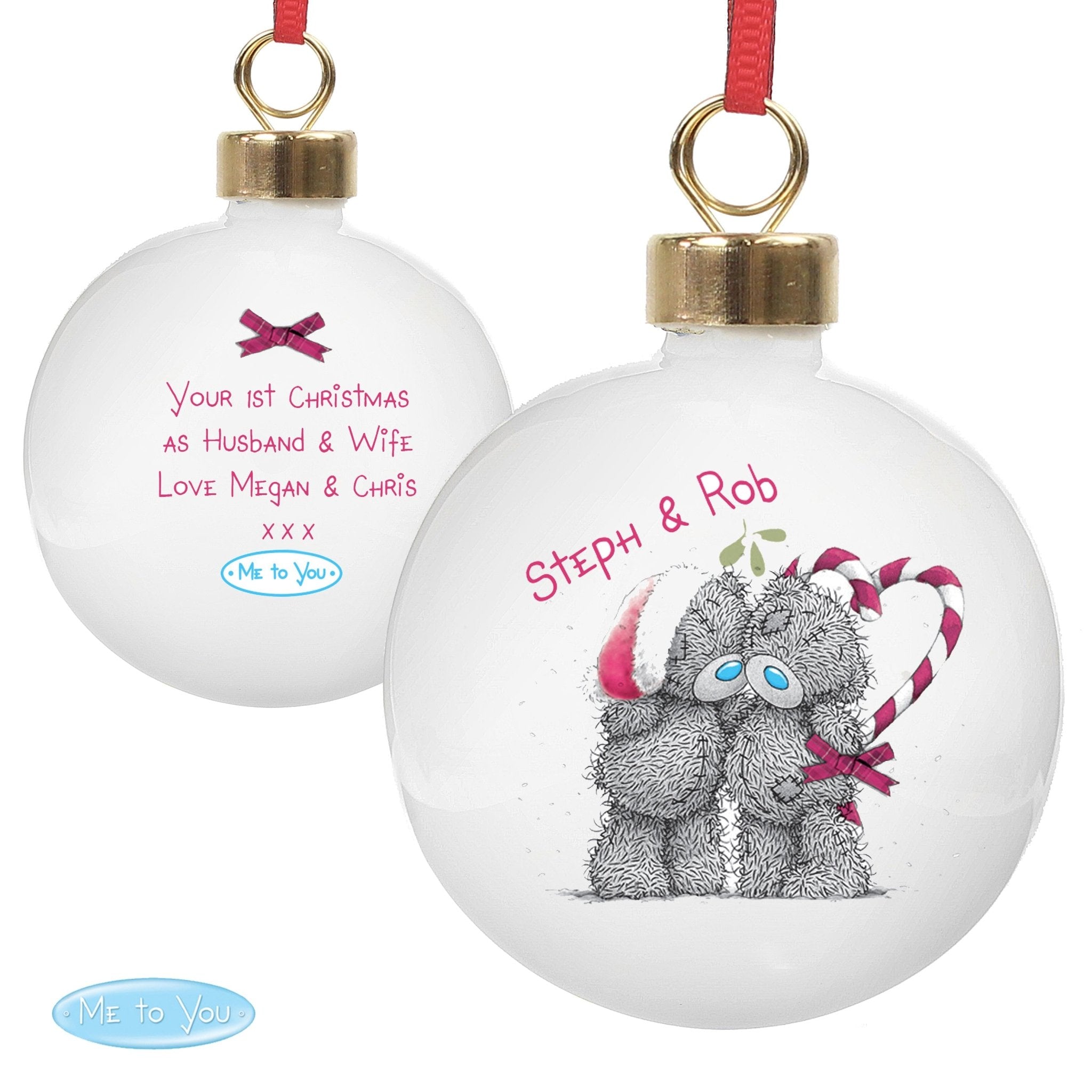 Personalised Me To You Couple Christmas Bauble | Inspired Creative Gifts | UK Supplier