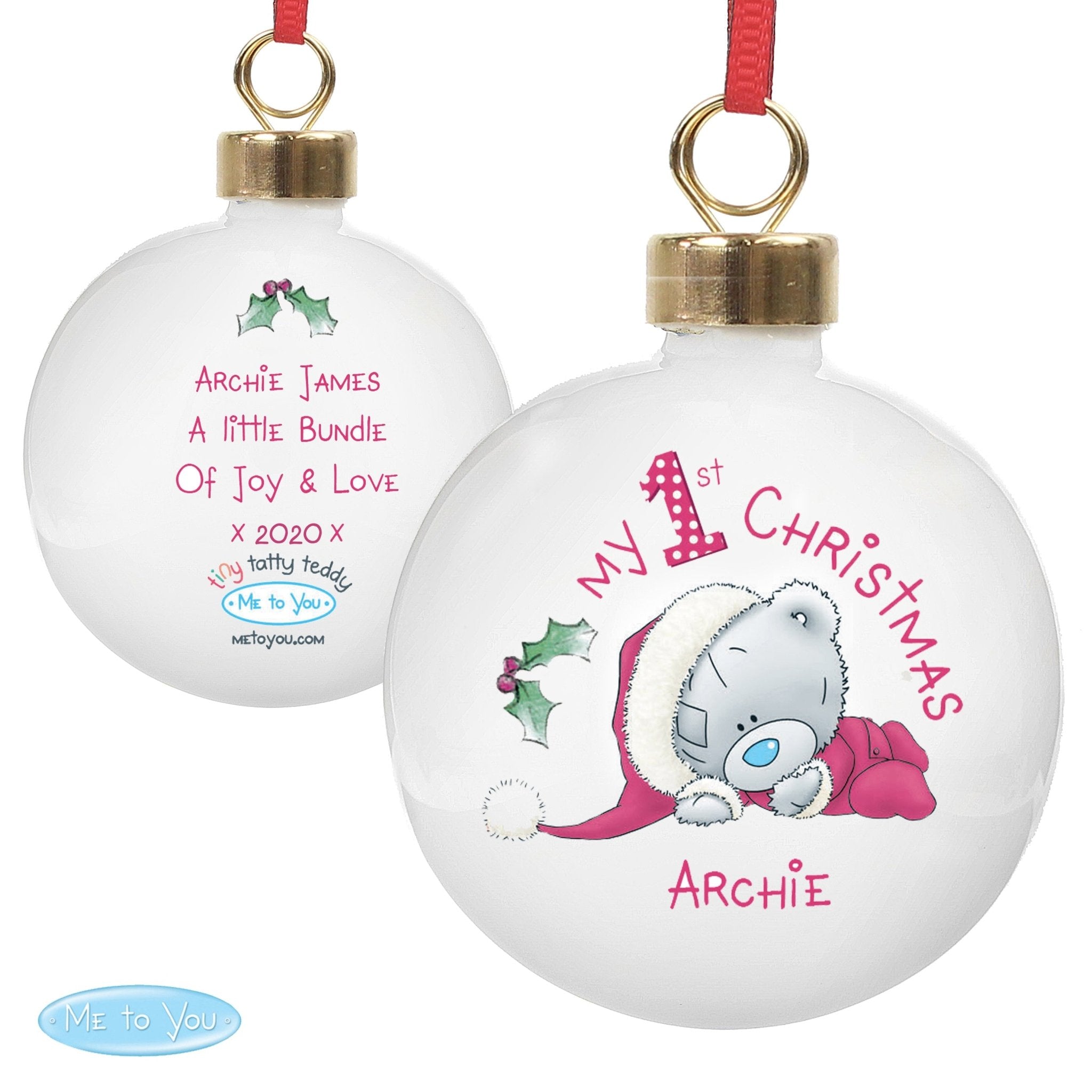 Personalised Me To You My 1st Christmas Bauble | Inspired Creative Gifts | UK Supplier