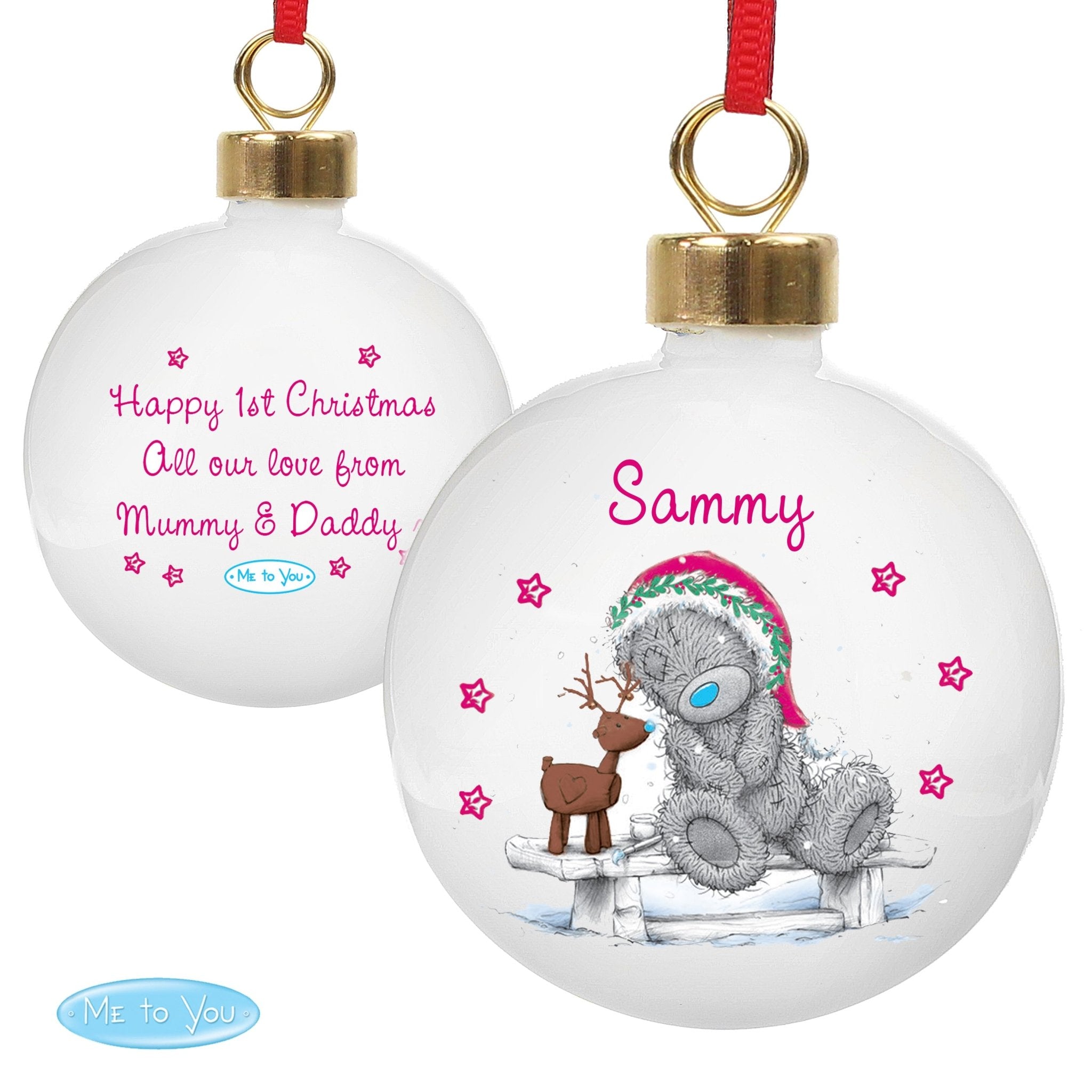 Personalised Me To You Reindeer Bauble | Inspired Creative Gifts | UK Gift Supplier