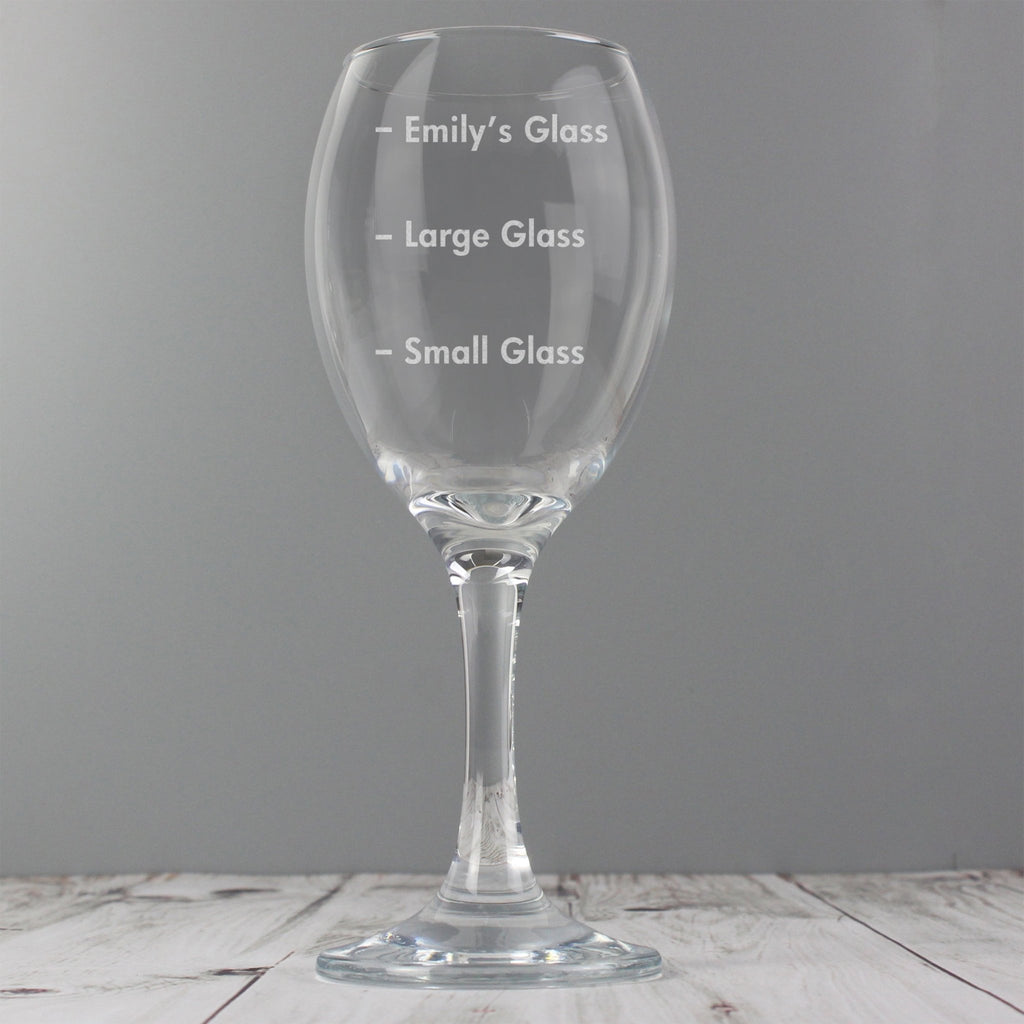 Personalised Measures Wine Glass | Inspired Creative Gifts | UK Supplier