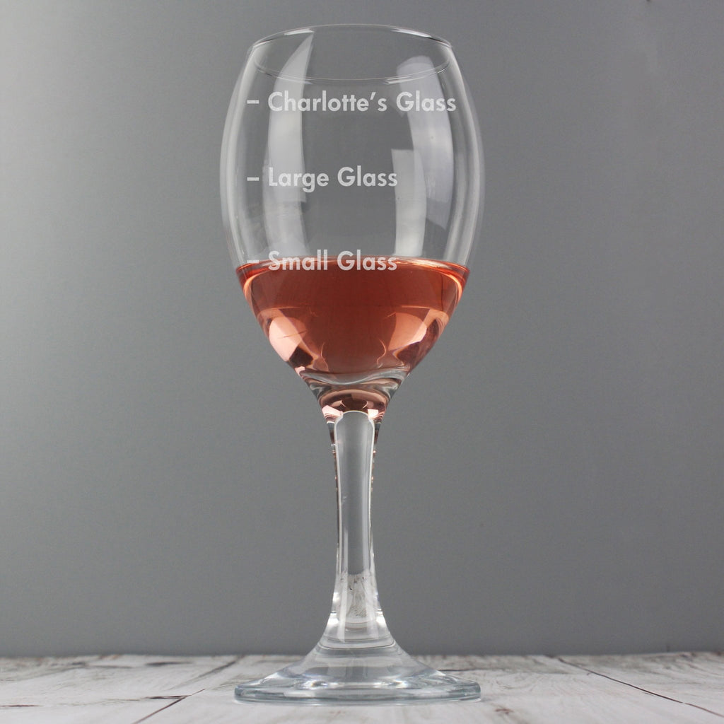Personalised Measures Wine Glass | Inspired Creative Gifts | UK Supplier