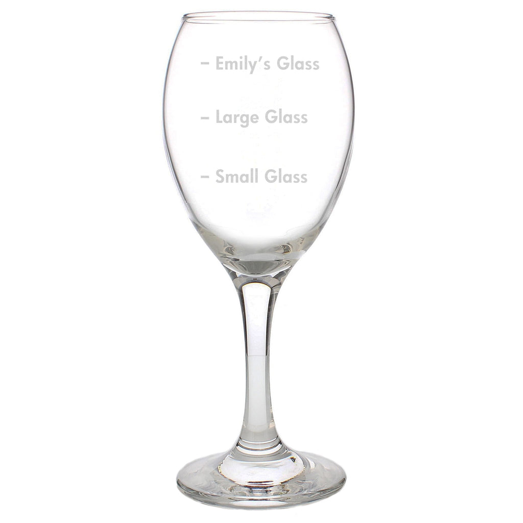 Personalised Measures Wine Glass | Inspired Creative Gifts | UK Supplier