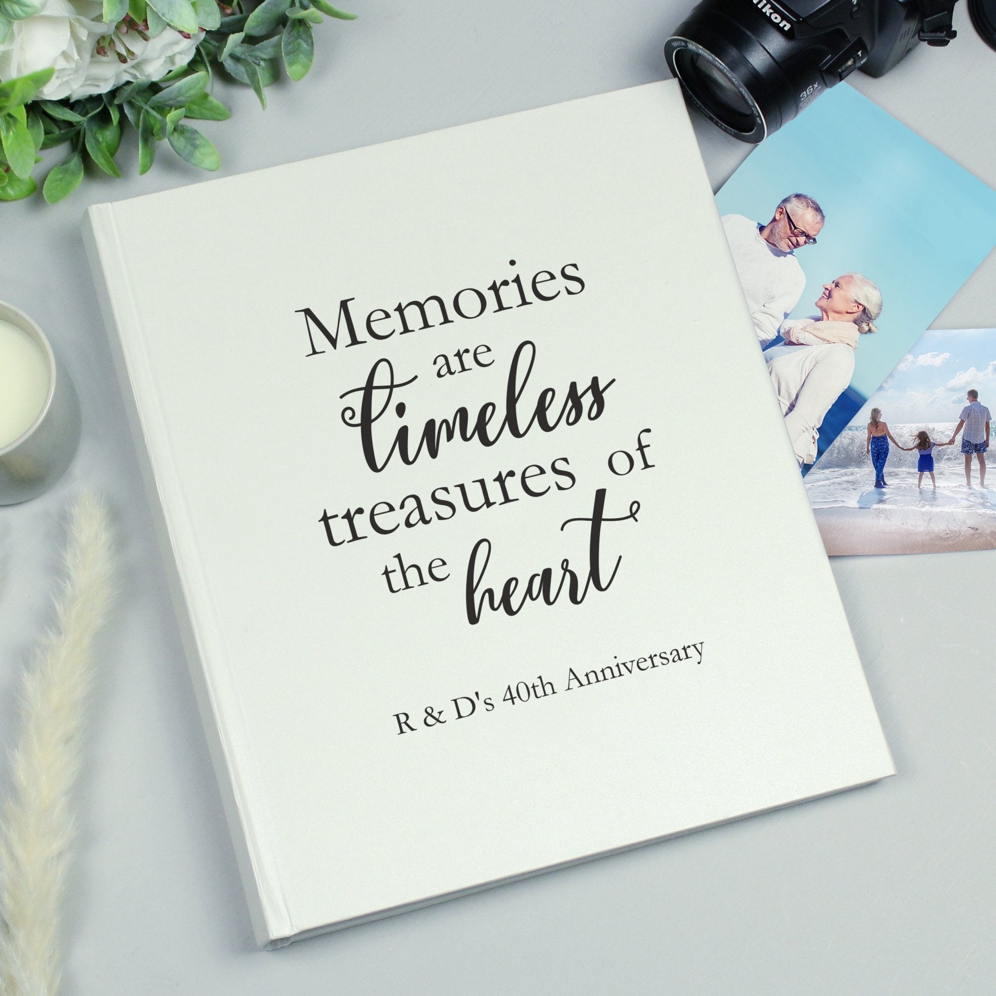 Personalised 'Memories are Timeless' Traditional Photo Album | Inspired Creative Gifts | UK Supplier