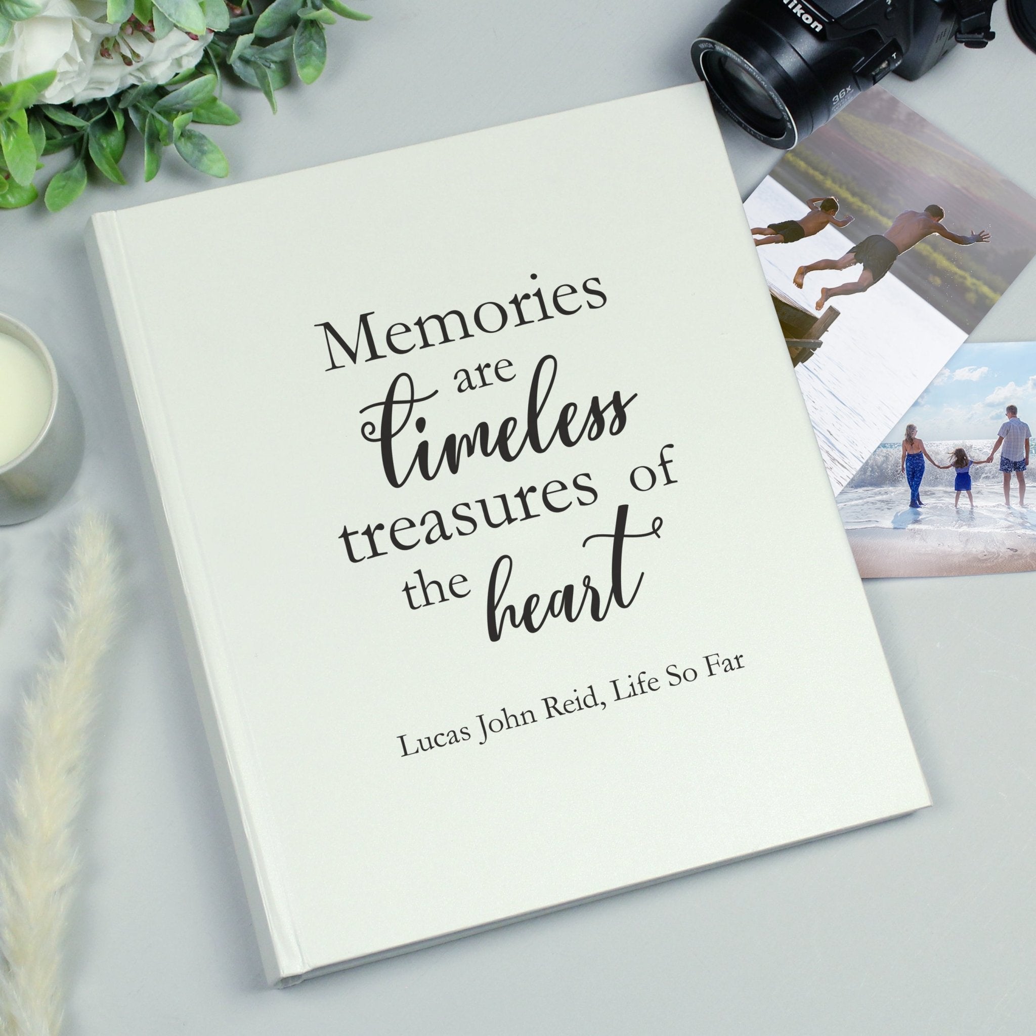 Personalised 'Memories are Timeless' Traditional Photo Album | Inspired Creative Gifts | UK Supplier