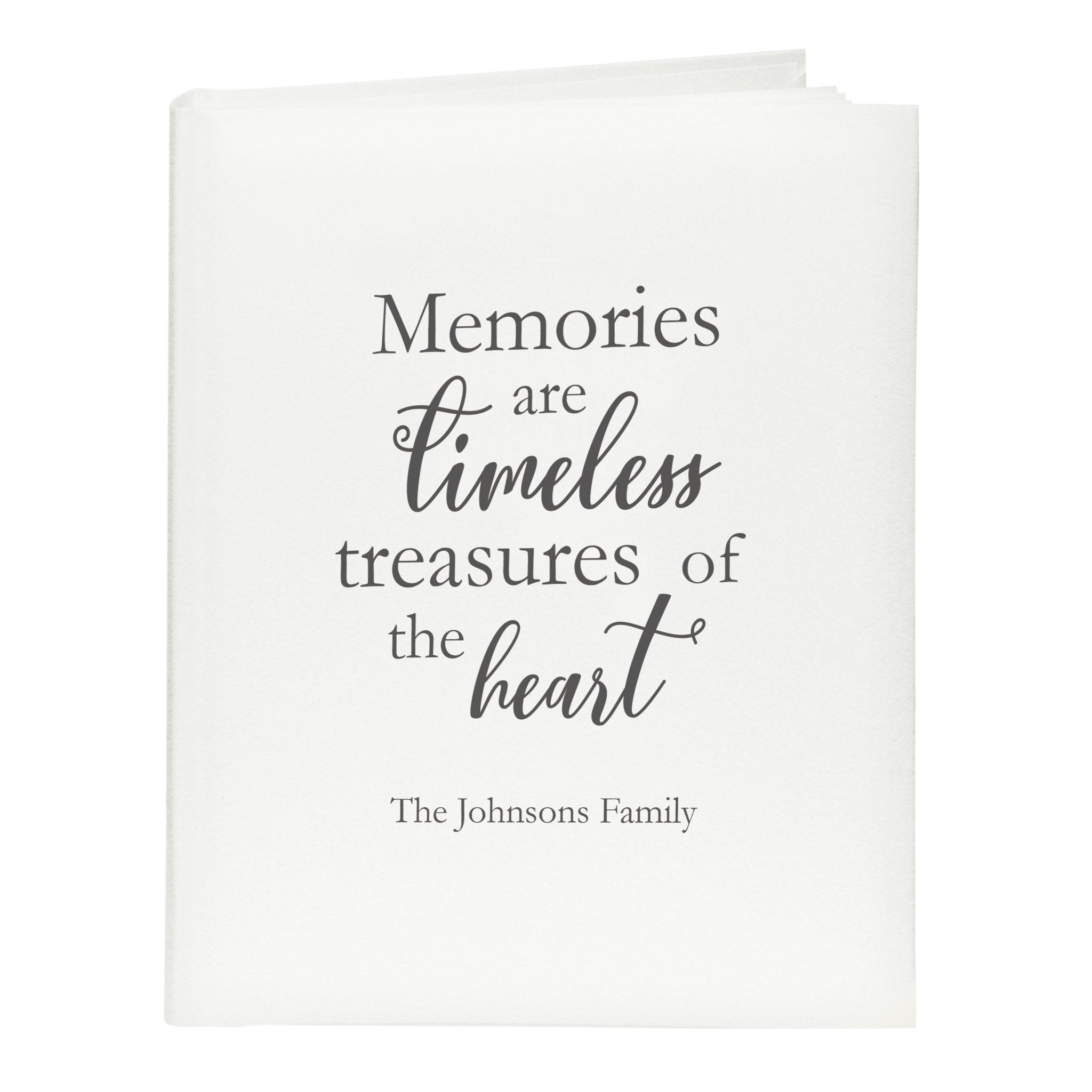 Personalised 'Memories are Timeless' Traditional Photo Album | Inspired Creative Gifts | UK Supplier