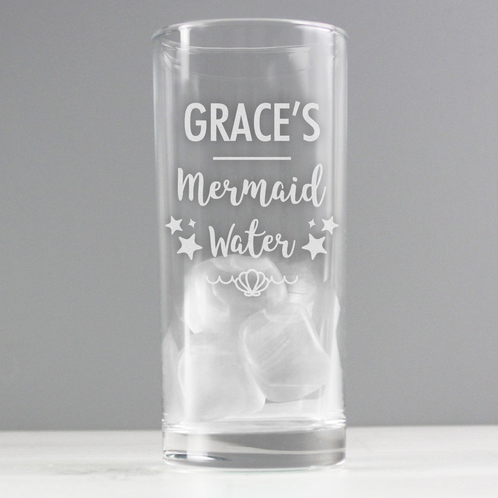 Personalised Mermaid Water Hi Ball Glass | Inspired Creative Gifts | UK Supplier