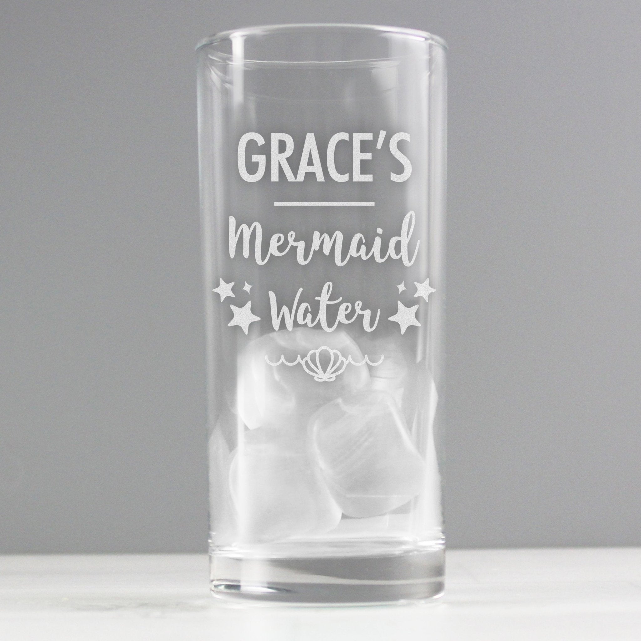 Personalised Mermaid Water Hi Ball Glass | Inspired Creative Gifts | UK Supplier