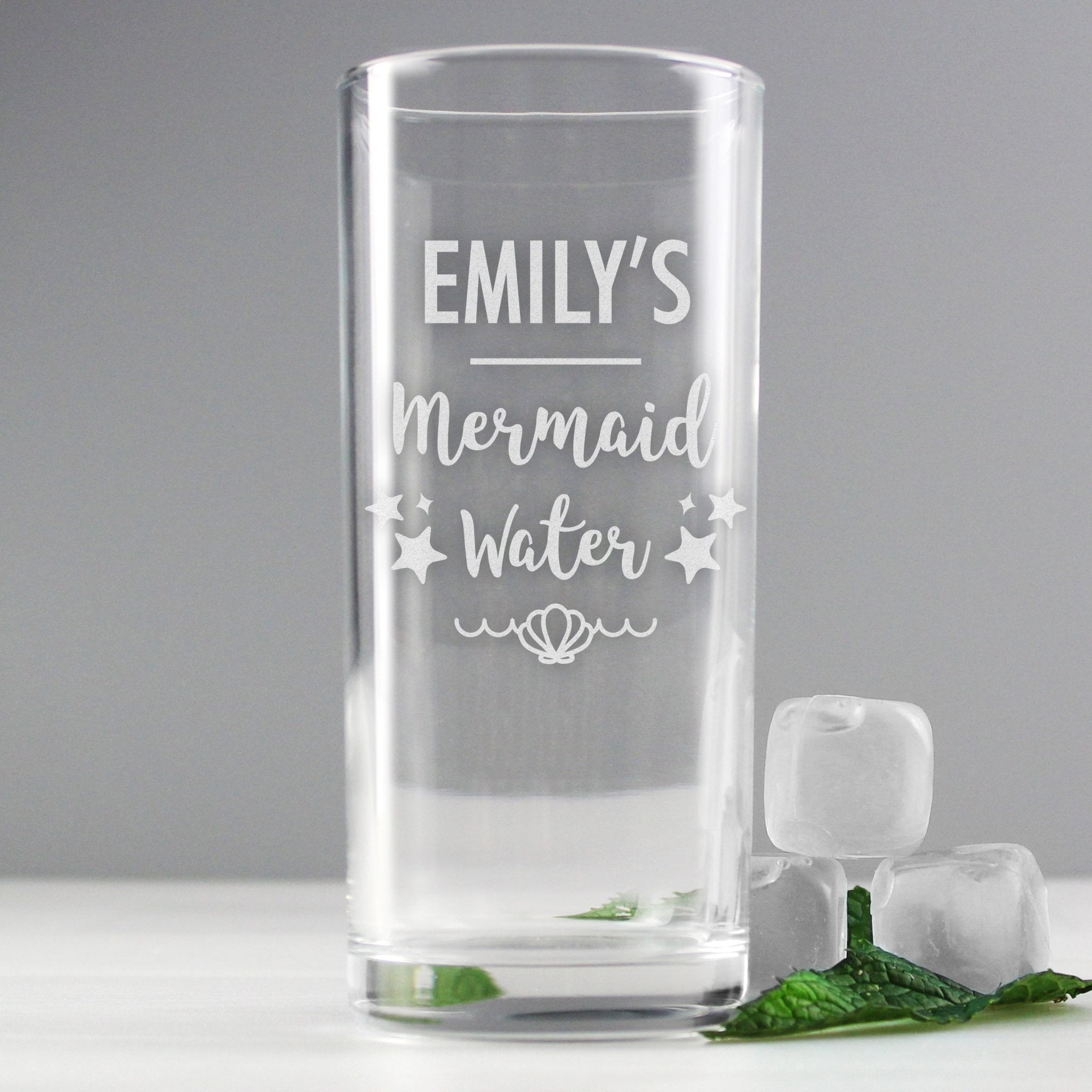 Personalised Mermaid Water Hi Ball Glass | Inspired Creative Gifts | UK Supplier