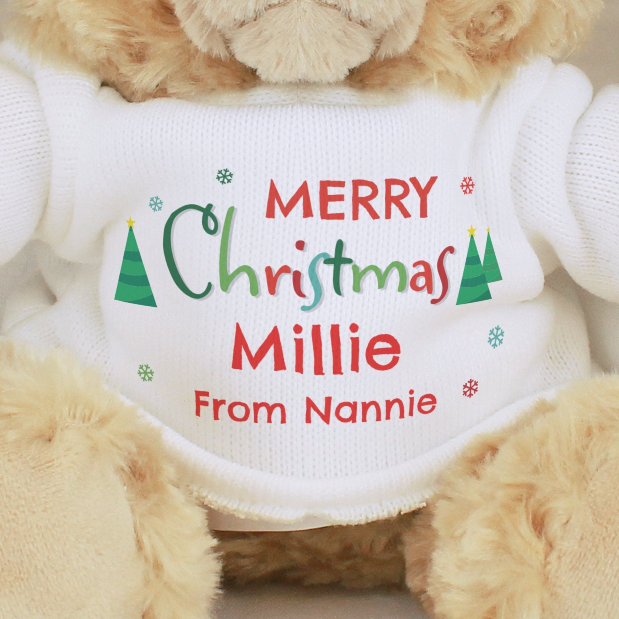 Personalised Merry Christmas Teddy Bear | Inspired Creative Gifts | UK Supplier