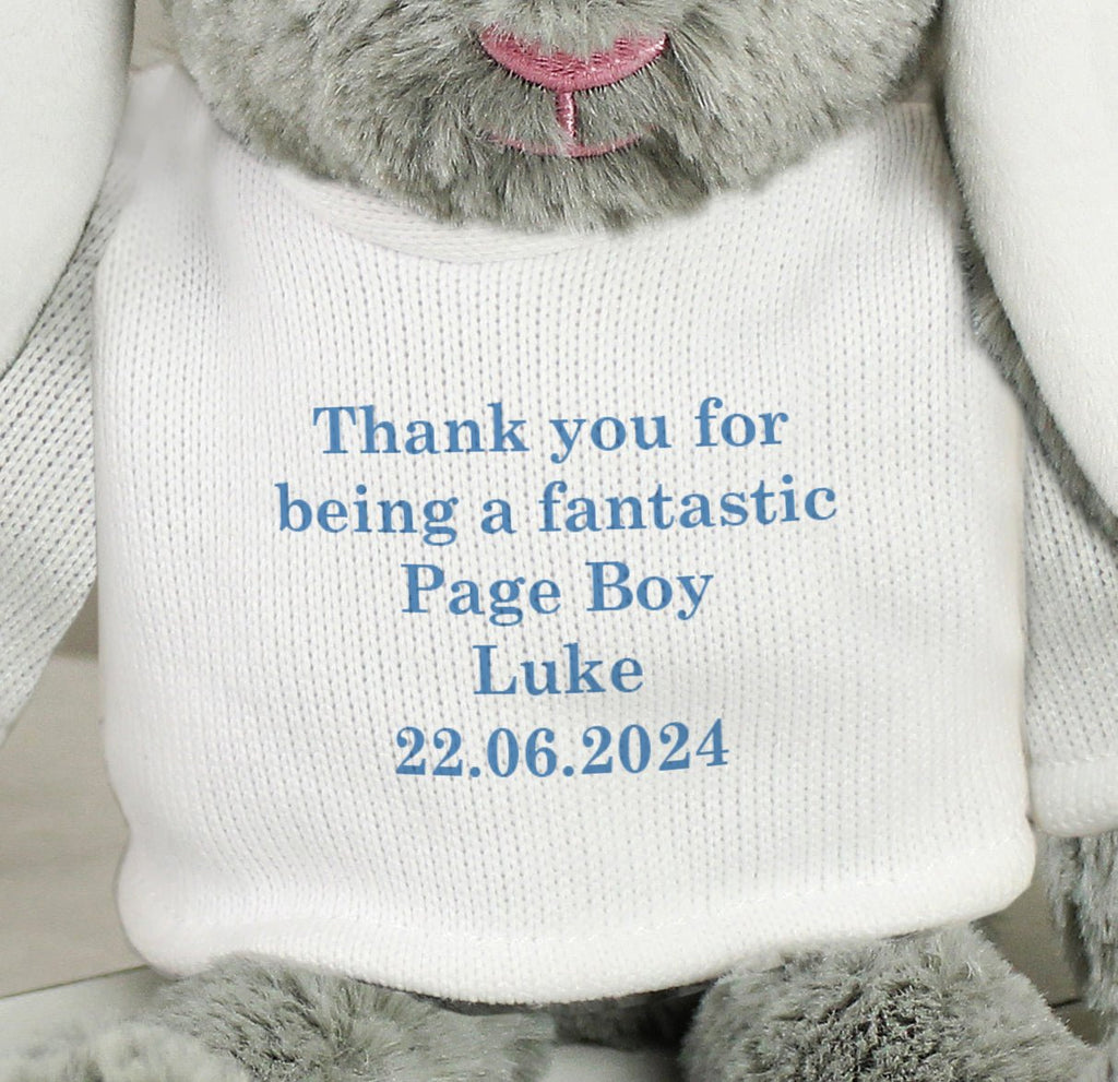 Personalised Message Bunny Rabbit - Blue | Inspired Creative Gifts | UK Supplier