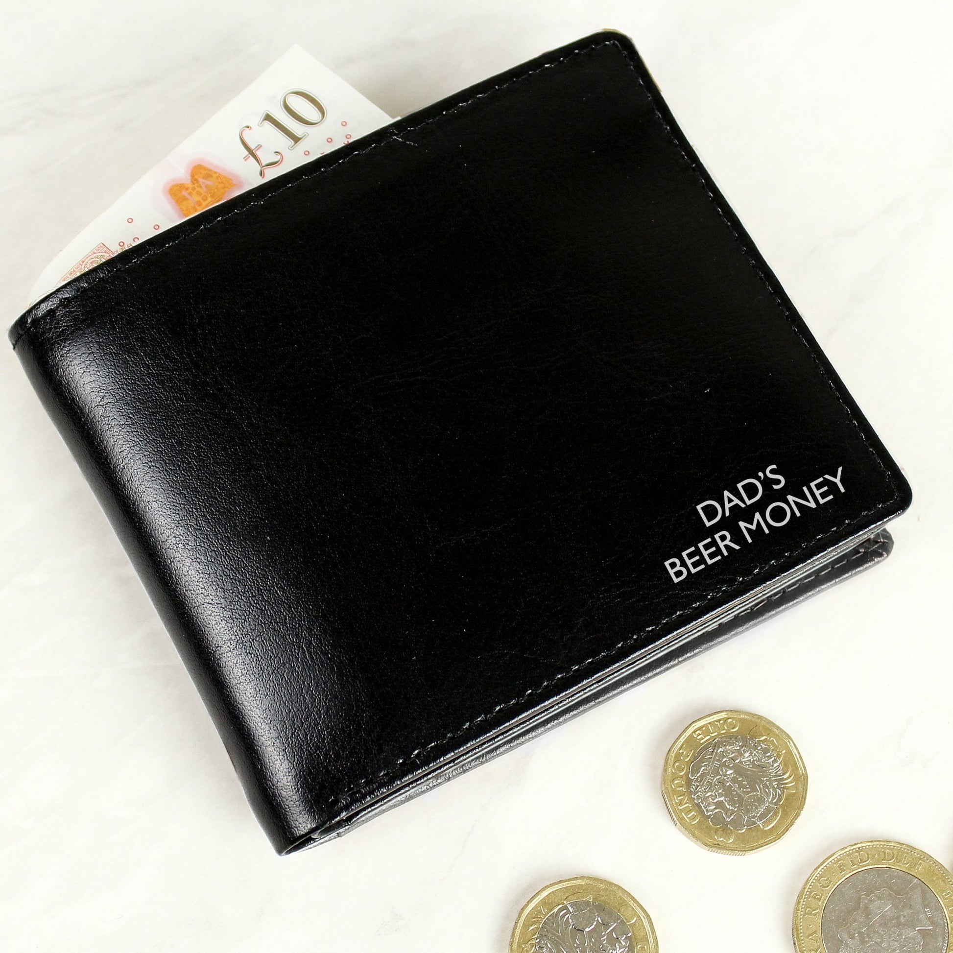 Personalised Message Leather Wallet | Inspired Creative Gifts | UK Supplier