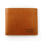 Personalised Message Tan Leather Wallet | Inspired Creative Gifts | UK Supplier
