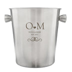 Personalised Monogram Stainless Steel Ice Bucket | Inspired Creative Gifts | UK Supplier