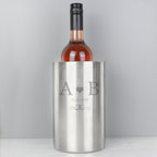 Personalised Monogram Stainless Steel Wine Cooler | Inspired Creative Gifts | UK Supplier