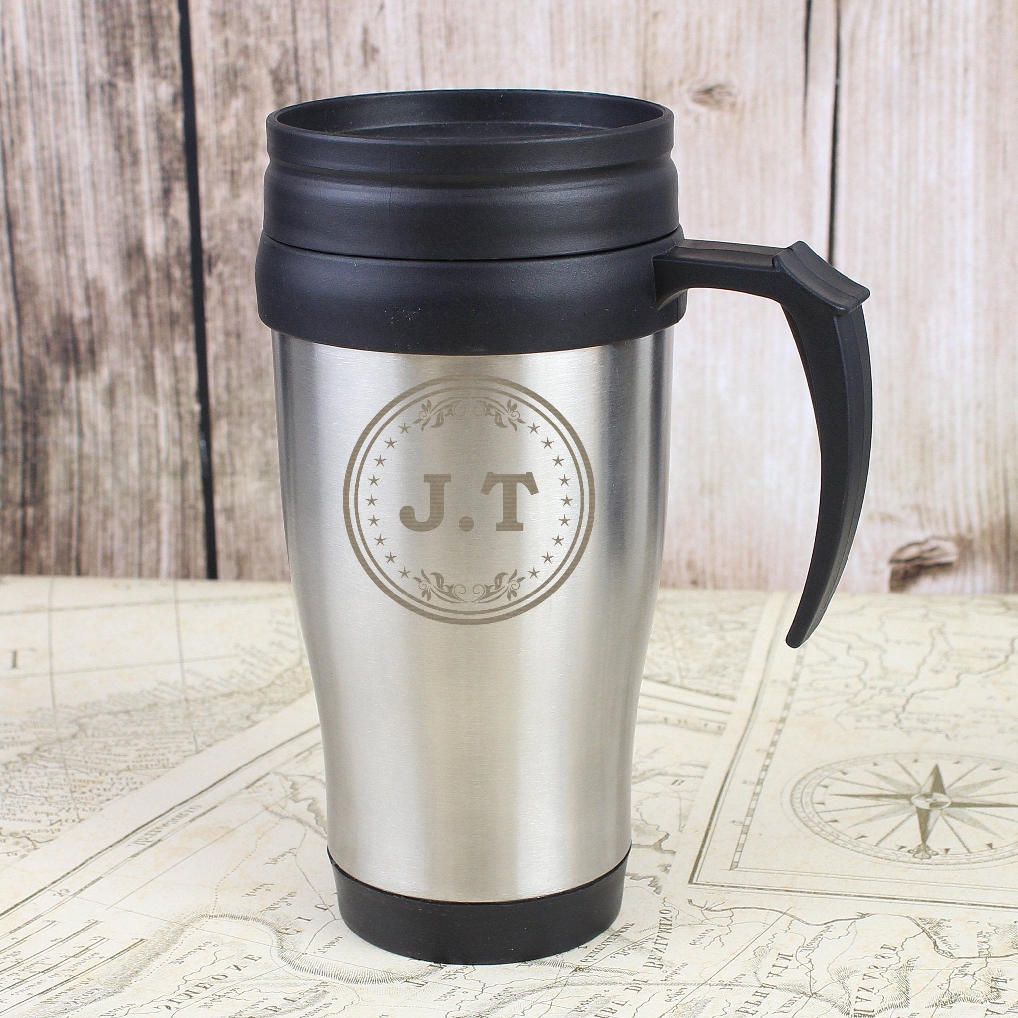 Personalised Monogram Travel Mug | Inspired Creative Gifts | UK Supplier