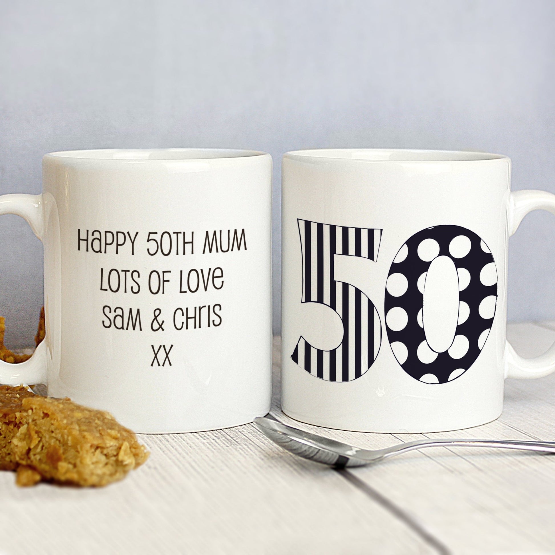 Personalised Monotone Numbers Mug | Inspired Creative Gifts