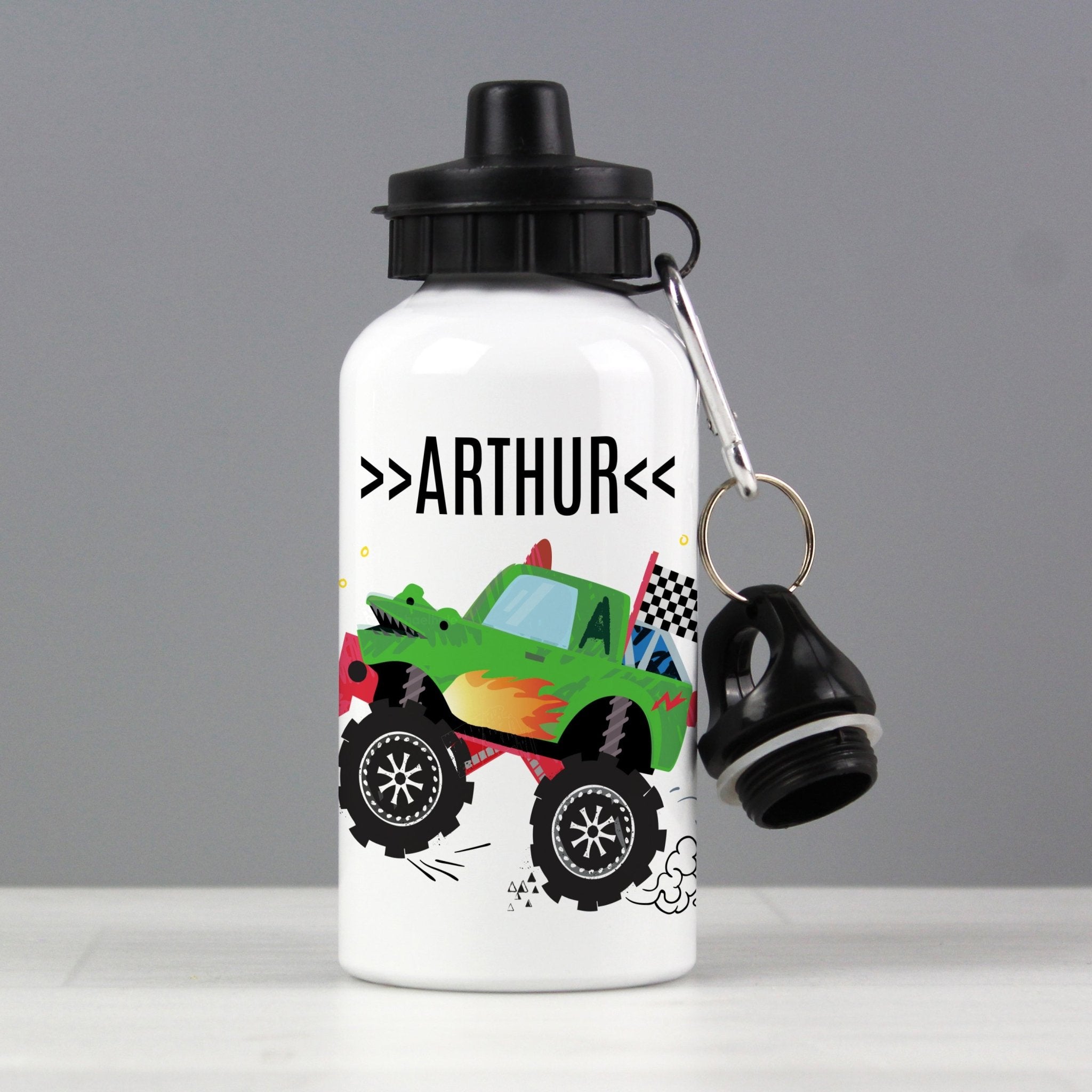 Personalised Monster Truck Drinks Bottle | Inspired Creative Gifts | UK Supplier
