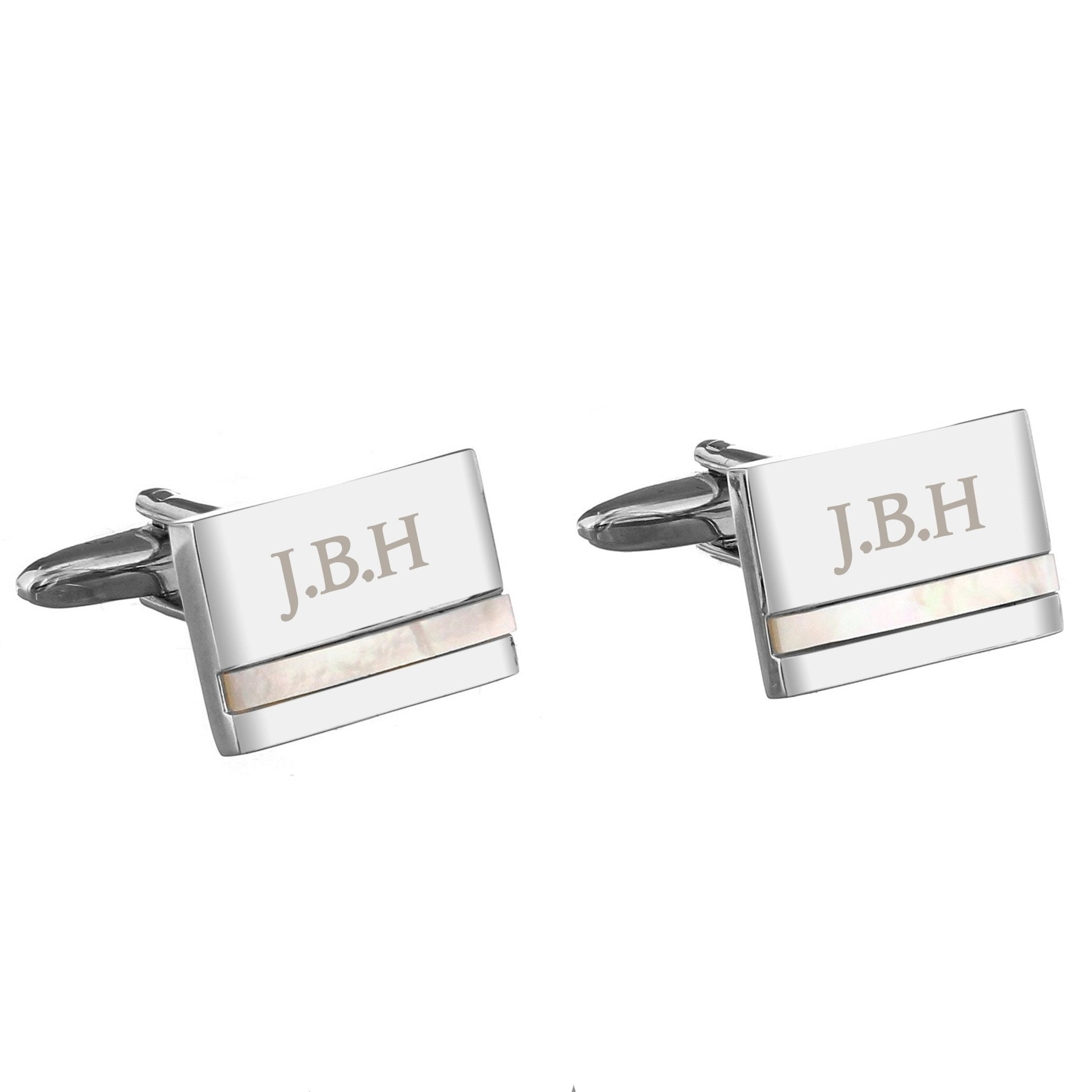 Personalised Mother of Pearl Cufflinks | Inspired Creative Gifts | UK Supplier