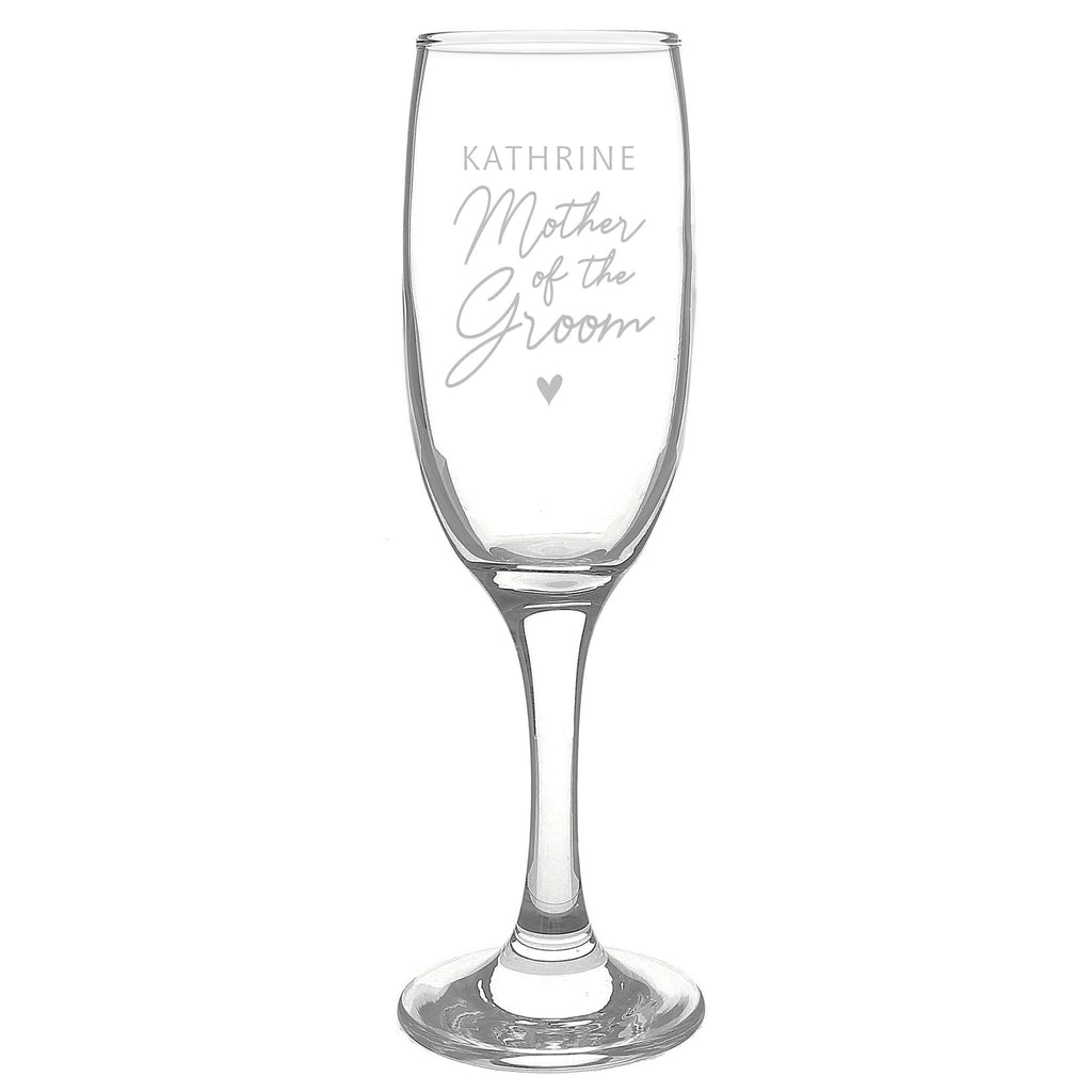 Personalised Mother of the Groom Flute Glass | Inspired Creative Gifts | UK Supplier
